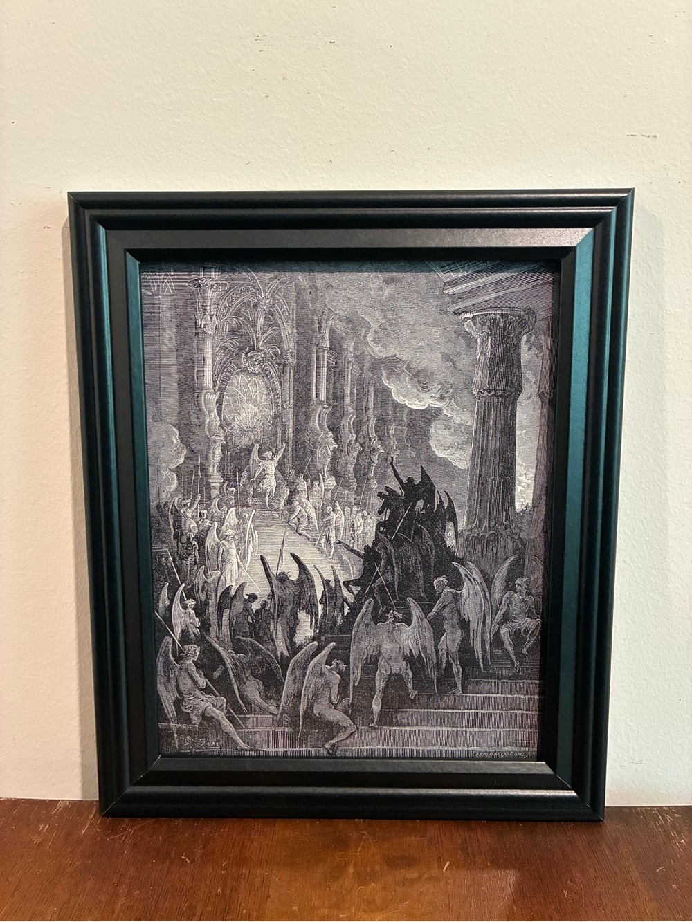 Dore Satan in Council Framed Print 10x12 John Milton Paradise Lost Hell Wall Art